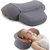 Zhaotingrui 3-in-1 Neck Massager Pillow with Heat - Electric Deep Tissue Massage for Neck & Shoulder Pain Relief, Portable Hump Corrector, Memory Foam Massaging Pillow for Home, Car, Office