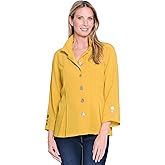 Ali Miles womens Woven Button Front Tunic for Women