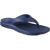 totes Women's Everywear Ara Thong Sandal, Navy Blue, 11