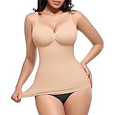 SHAPELLX Womens Tank Top Shapewear Tummy Control Slimming Camisole Tops for Women Seamless Cami Body Shaper V Neck