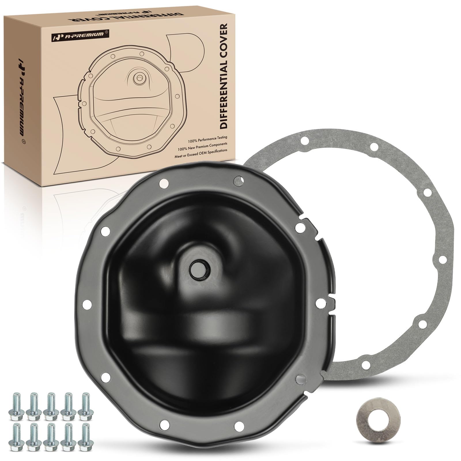 Photo 1 of A-Premium Rear Differential Cover W/Gasket Fit for Chevy, GMC & Cadillac Models - Silverado 1500 Sierra Suburban Express Sonoma Tahoe Yukon S10 Blazer Jimmy Escalade 1998-2010, with Magnet & 10 Screws