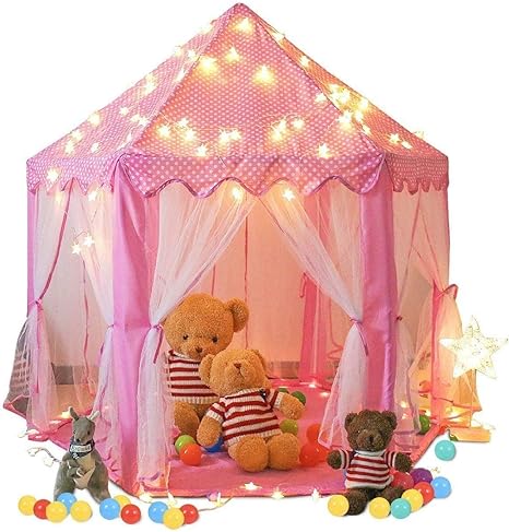 pink indoor tent