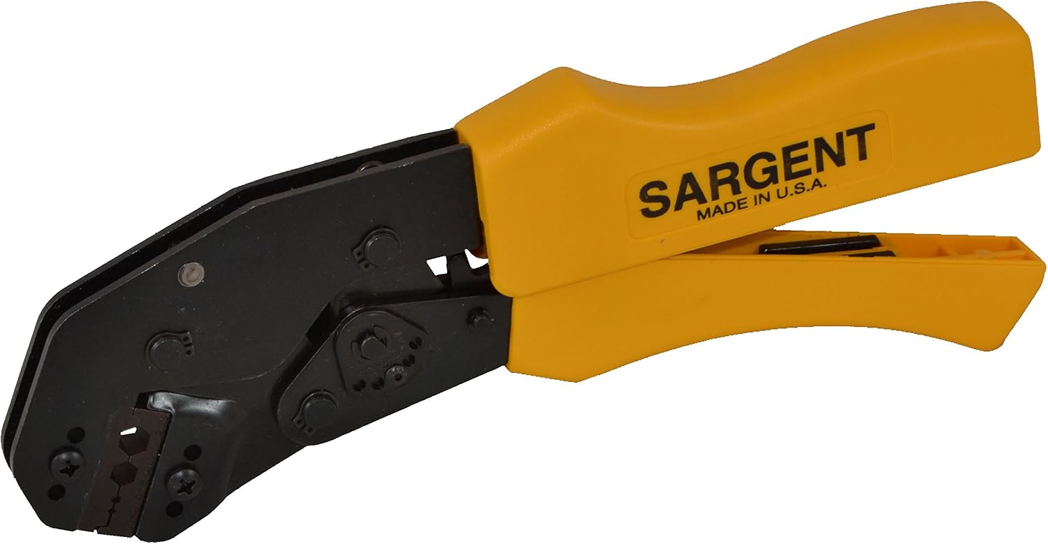 thumbnail interactive-video image 1 of GIZWIZ Mini Ratchet Crimp Tool – For RG58, 59, 62, N, F, TNC, BNC, SMA, PL259 1 of 5