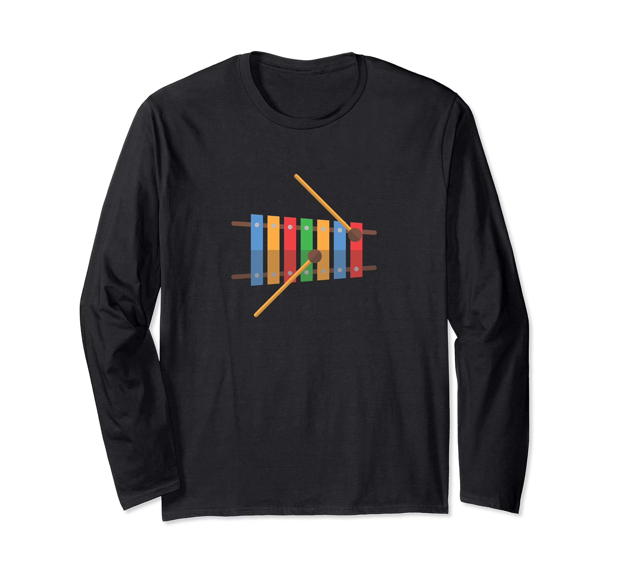 Retro Xylophone Print Long Sleeve T-Shirt