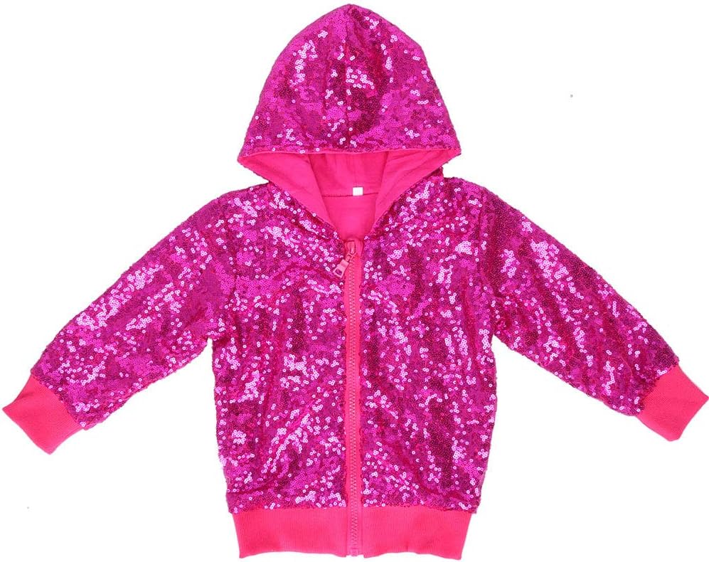 Cilucu Kids Jackets Girls Boys Sequin Zipper Coat Jacket for Toddler Birthday Christmas Clothes