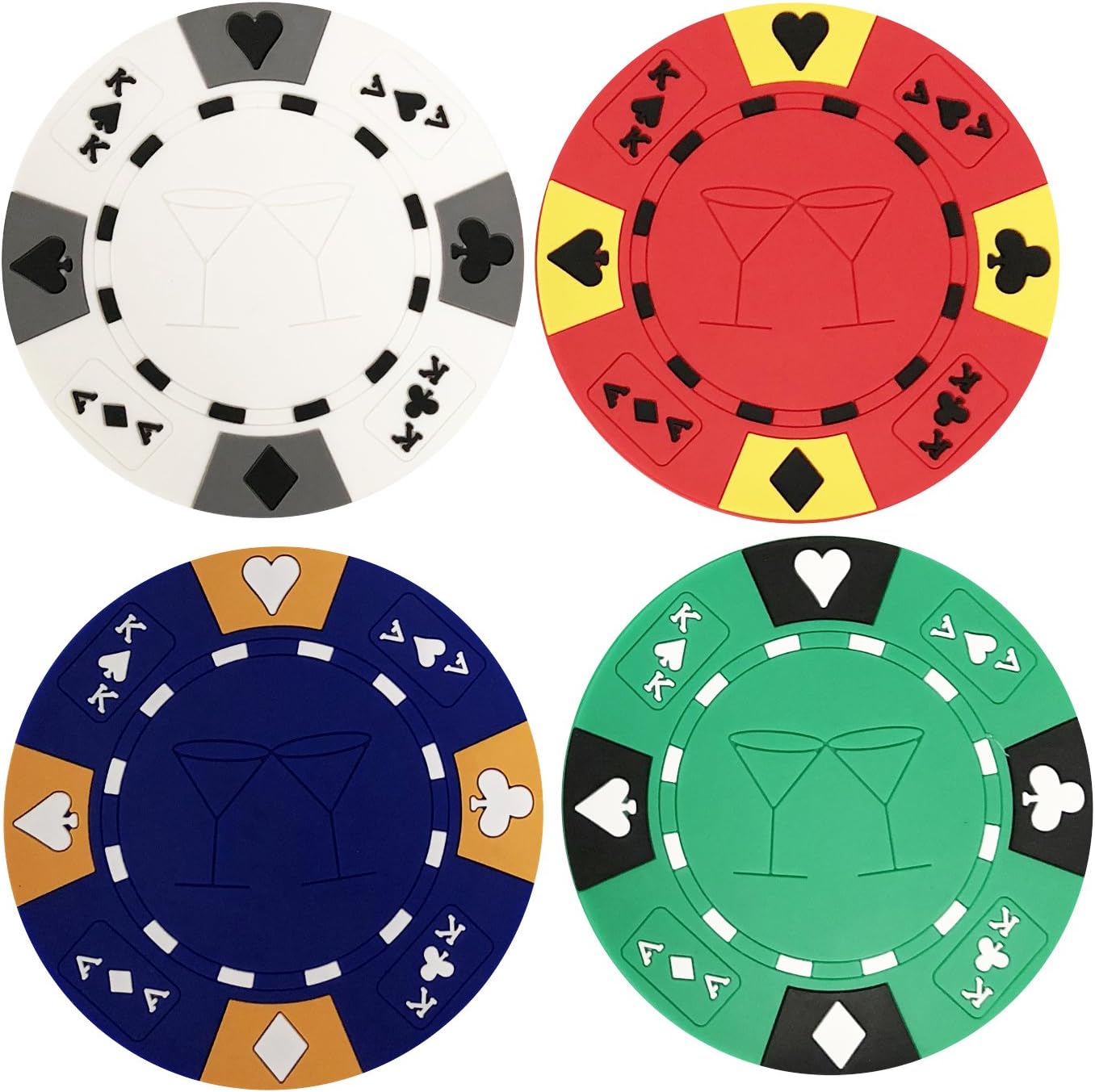 Poker Chip CoastersSet of 4 Sports & Outdoors