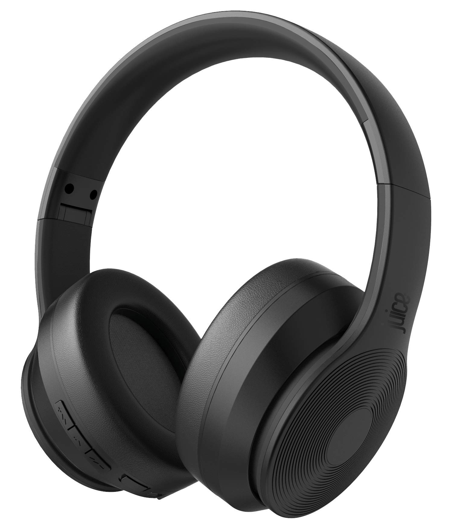 Juice®cans PRO, Active Noise Cancelling True Wireless On-Ear Headphones, | 18 Hours Playtime | Fully Immersive Sound | Multi-Function Touch Controls | IPX4 | Foldable & Comfort Design, Black