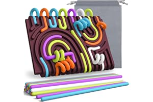 BUSOHA Sensory Activity Board Toy - 2025 New 3D Double-Sided Design Montessori Fidget Toy for Kids Travel Toys for Calming,Stress,Autism and ADHD,Gifts for Girls Boys Age 4 5 6