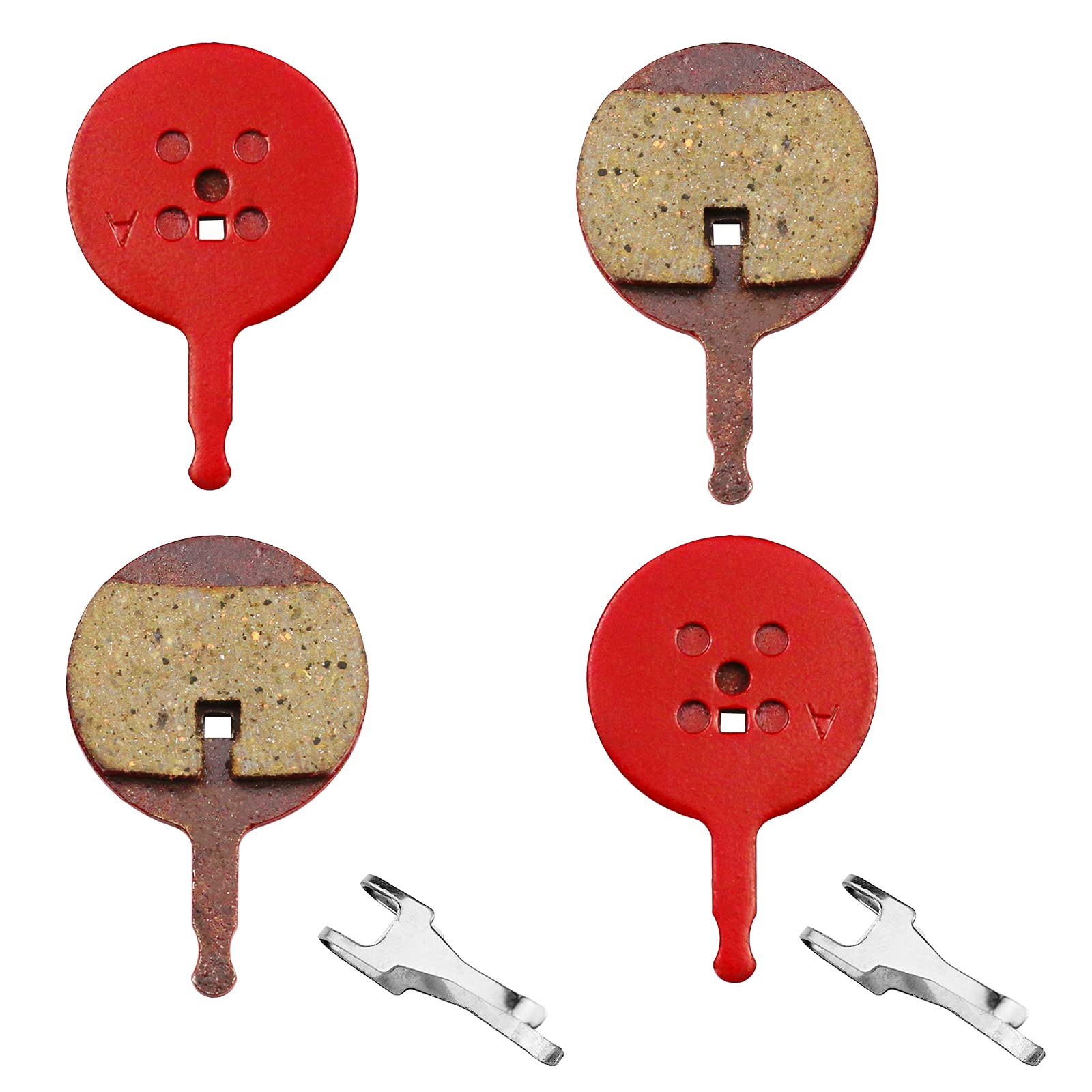 2 Pairs Baven Bicycle Disc Brake Pads for Avid BB5 - Red