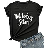 DANVOUY Womens Causal Short Sleeve V-Neck T-Shirt Graphic Tees