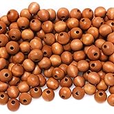 300Pcs 12mm Wood Round Beads for Jewelry Making, Light Brown Wooden Spacer Beads for Handmade Projects, 3mm Hole