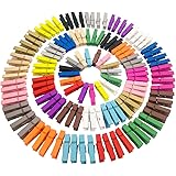 (Pack of 128) Mini Wooden Colored clothespins,16 coloers Each 8pcs