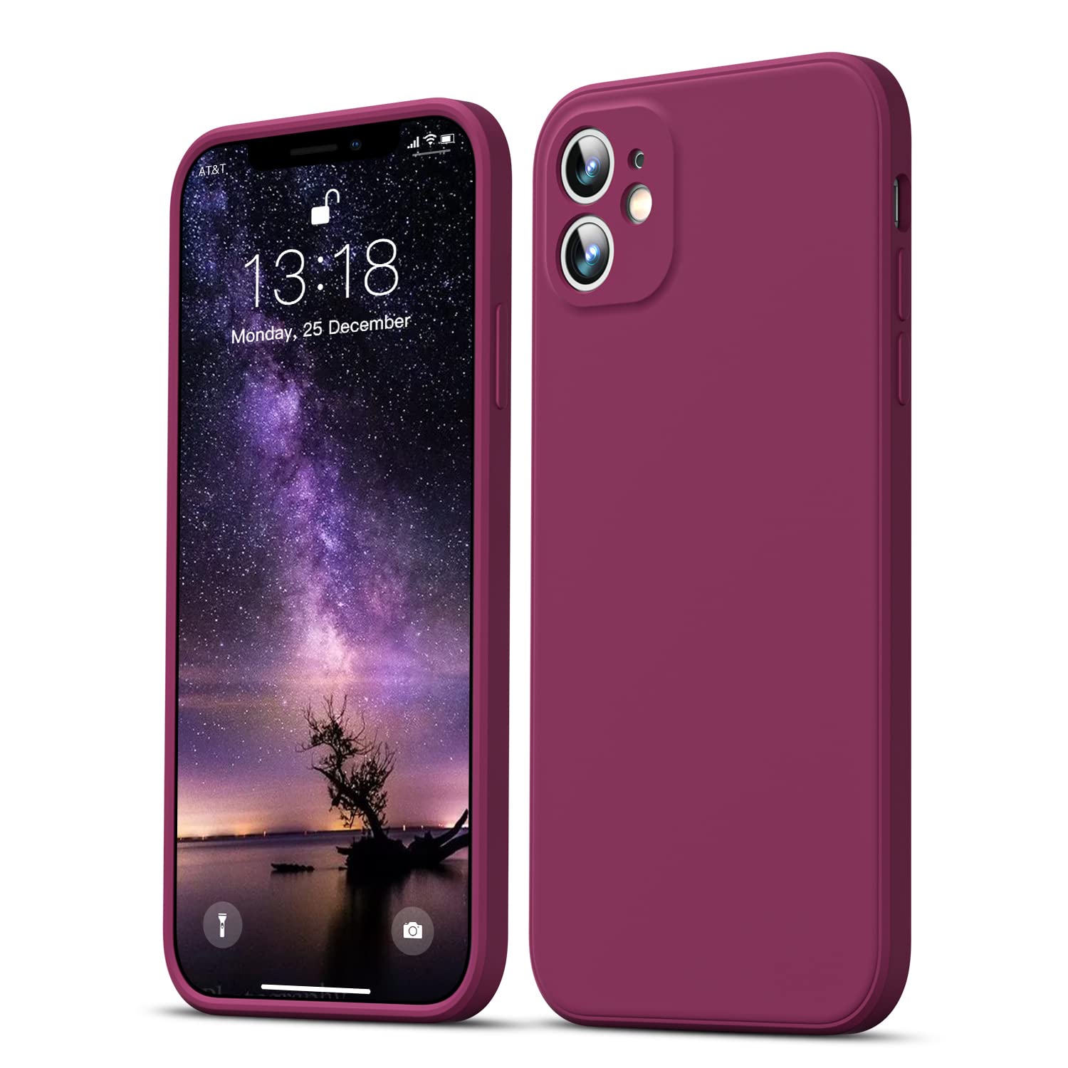 GOODVISH Ultra Slim Liquid Silicone Case Compatible with iPhone 11 6.1 inch | Upgraded Camera and Screen Protection | 360 ° Full Covered Shockproof Cover(Wine Red) — image 1