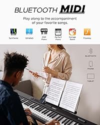 Starfavor 88 Key Piano Keyboard, Compact Bluetooth