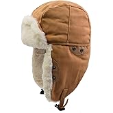 Sandy Ting Ushanka Trapper Hat for Women Men with Faux Fur Outdoor Winter Aviator Hat