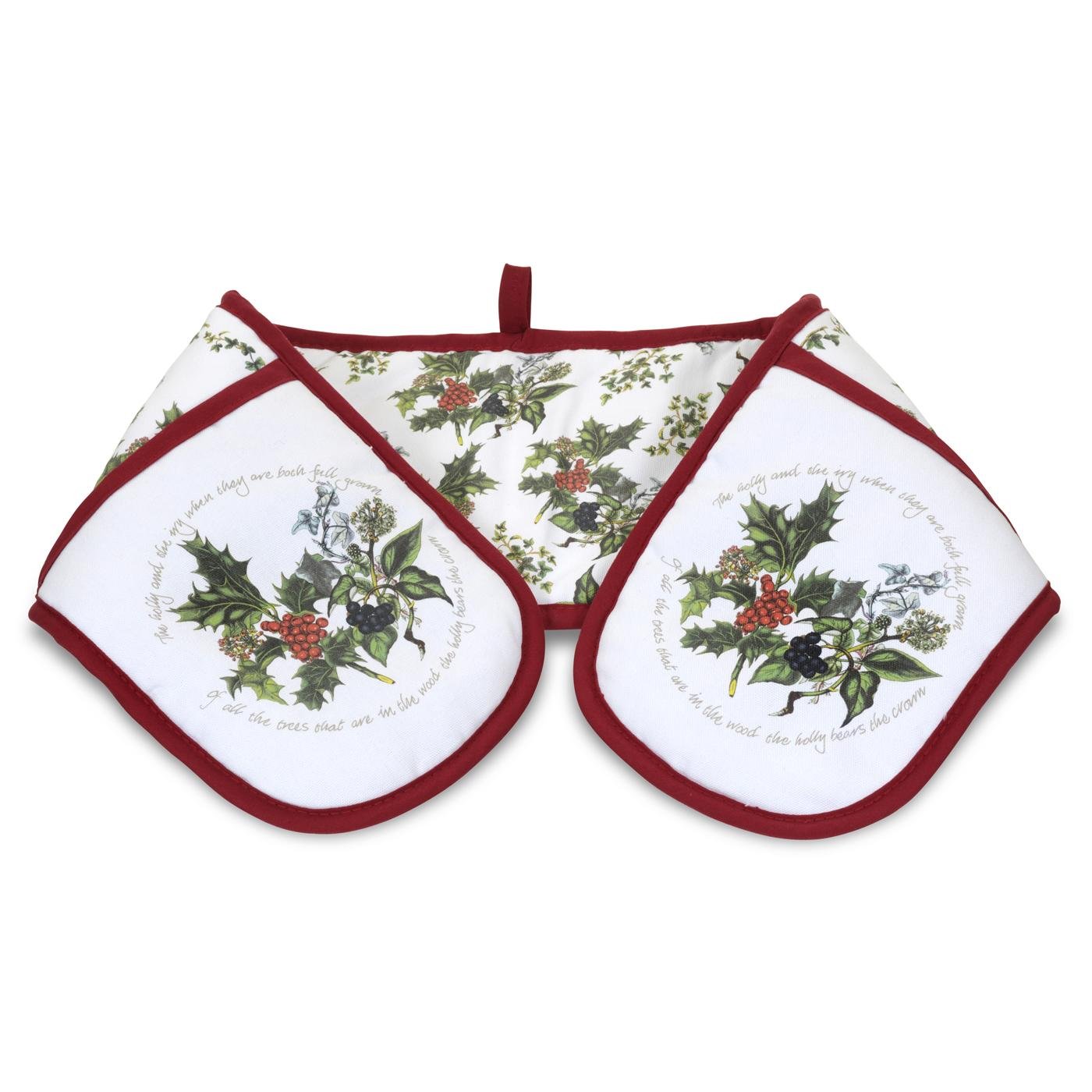 The Holly and The Ivy Double Oven Glove, Multi-Colour