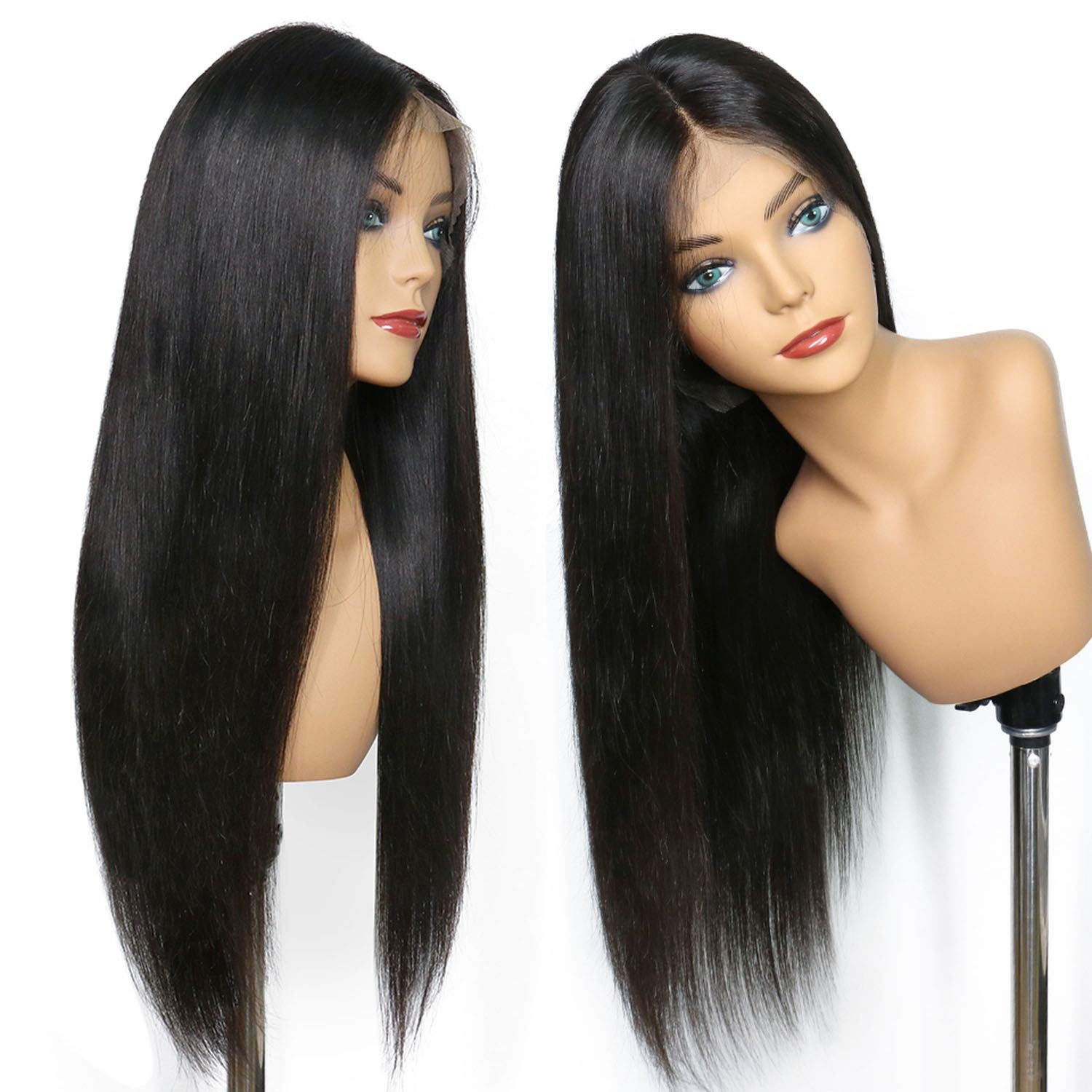 Amazon Com Straight Lace Hair Wigs For Black Women Glueless Full