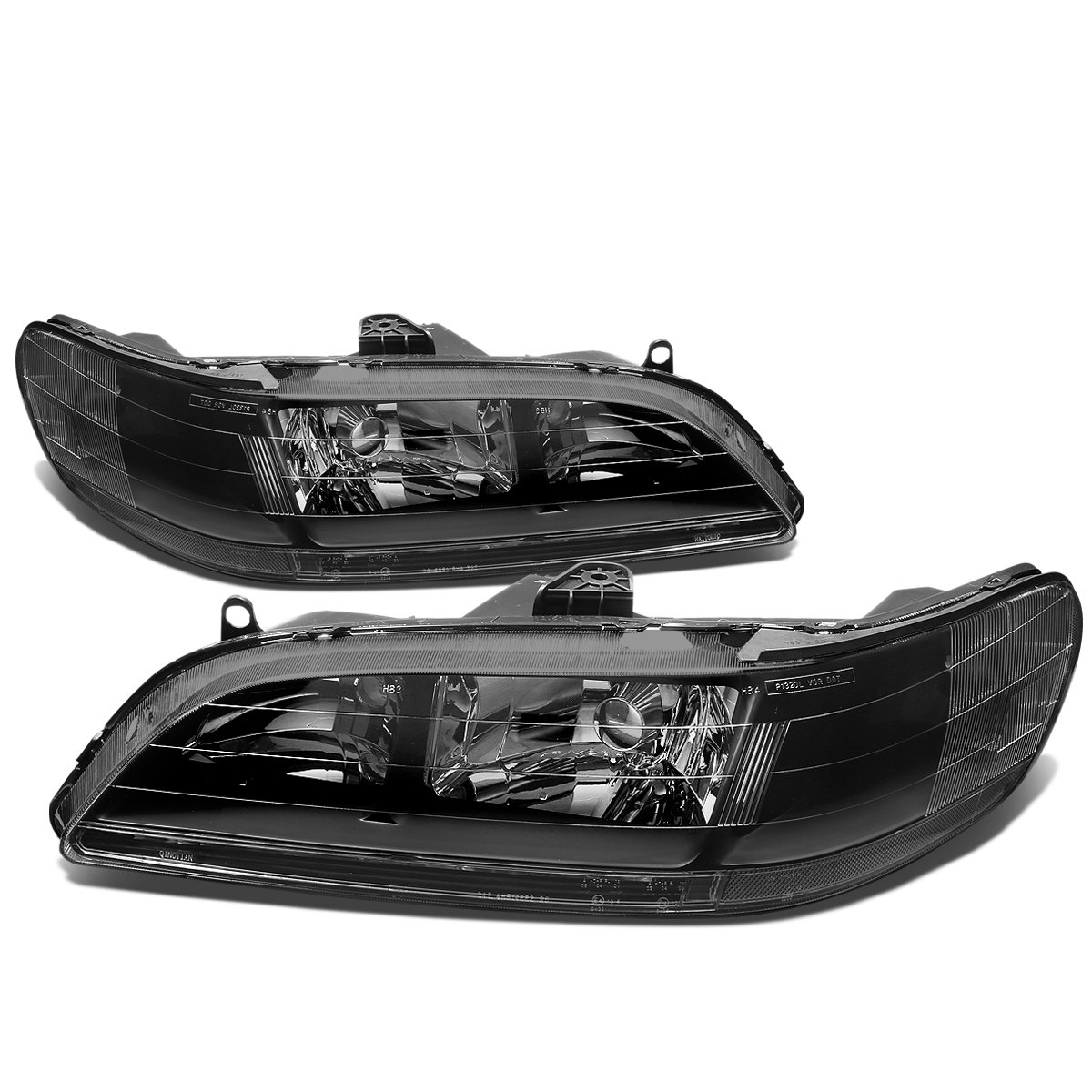Photo 1 of ?DNA MOTORING Pair of Headlights Compatible with 98-02 Honda Accord,Black/Clear,HL-OH-HA98-BK-CL1