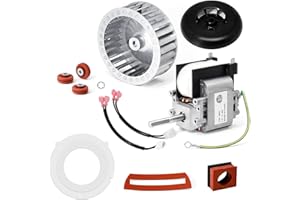 Criditpid 318984-753 HC21ZE117 HC21ZE114A Draft Inducer Motor, LA11AA005 Blower Wheel, KA56GR560 Grommet & Gasket Kit Replacement for Carrier, Bryant, Payne and Jakel Furnaces Motor.