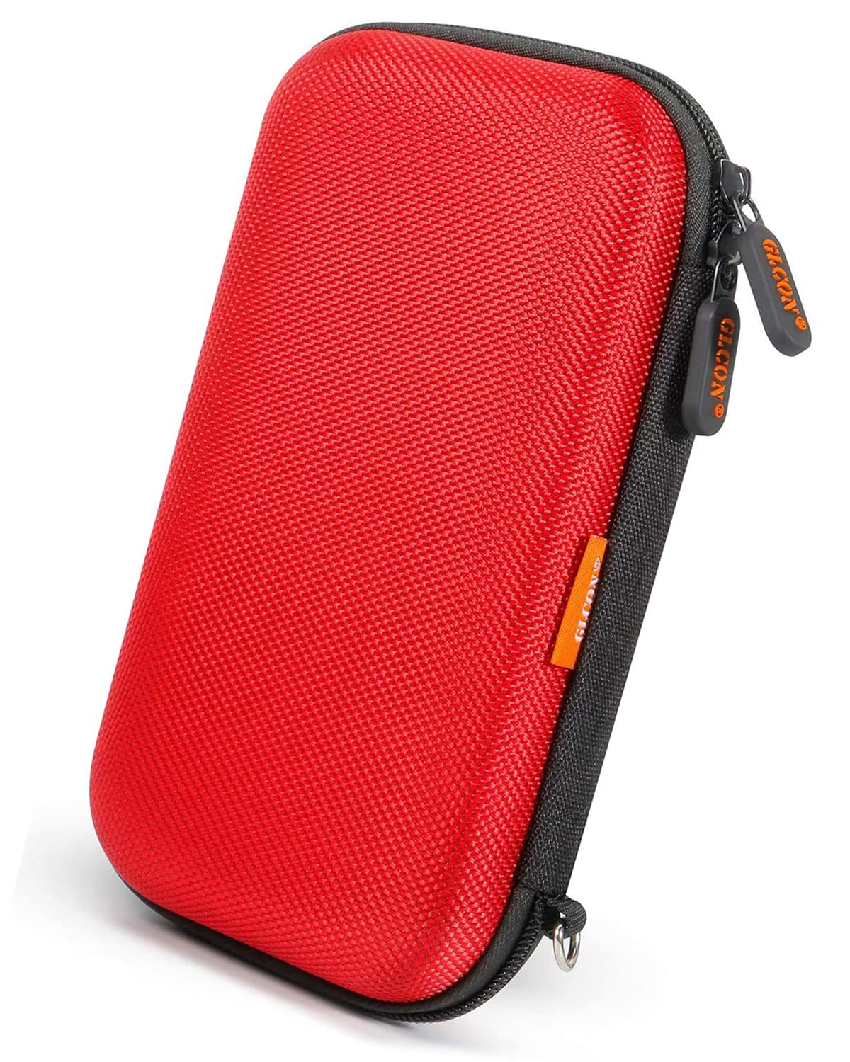 Photo 1 of External Hard Drive Case - GLCON Shockproof EVA Carrying Case for WD My Passport Element Seagate Expansion Backup Toshiba 1TB 2TB 4TB - High Protection Portable Travel Electronic Power Bank Bag (Red)