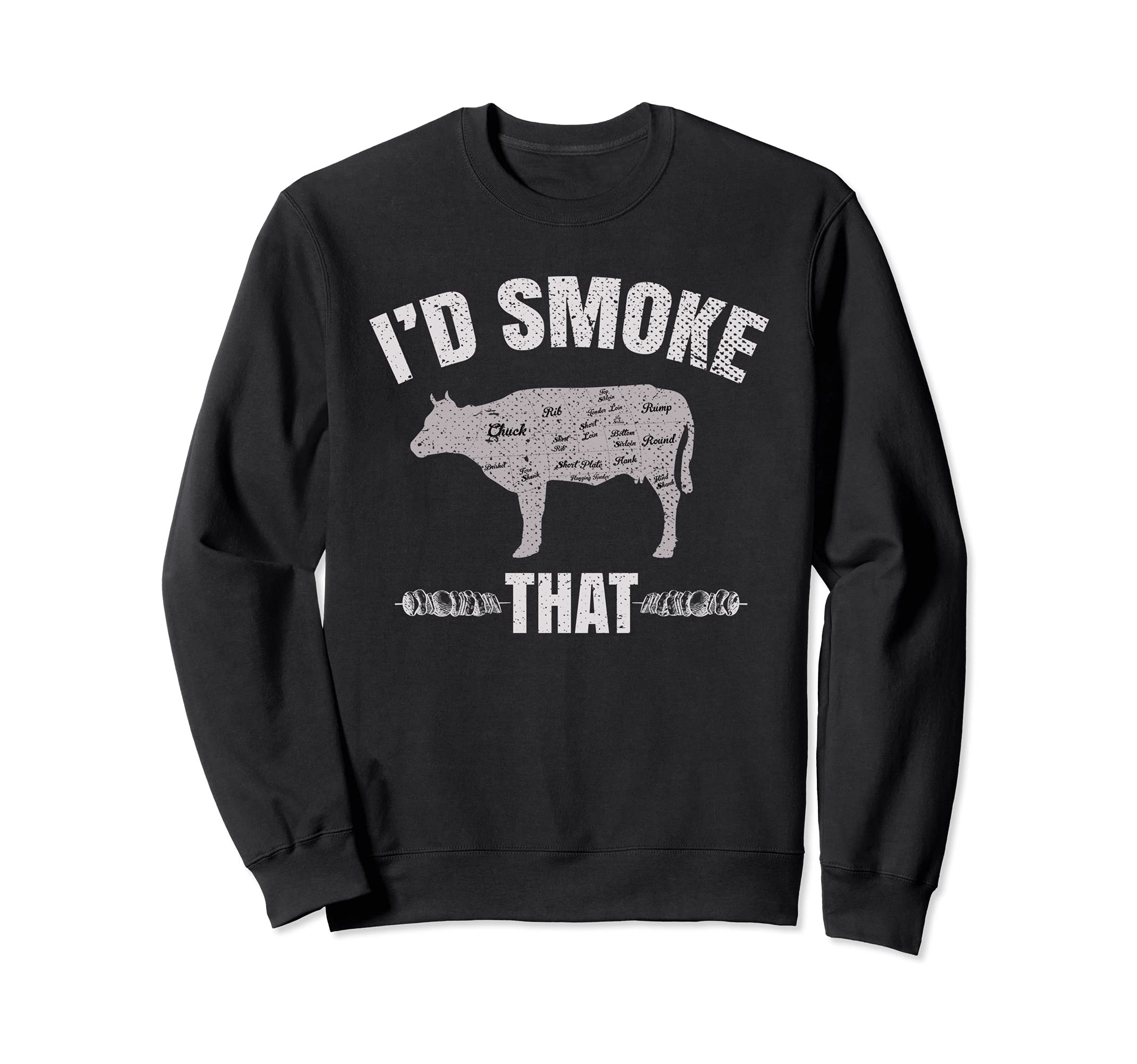Grilling Smoked BBQ Chef Smoking Meat Steak Funny Barbecue Sweatshirt