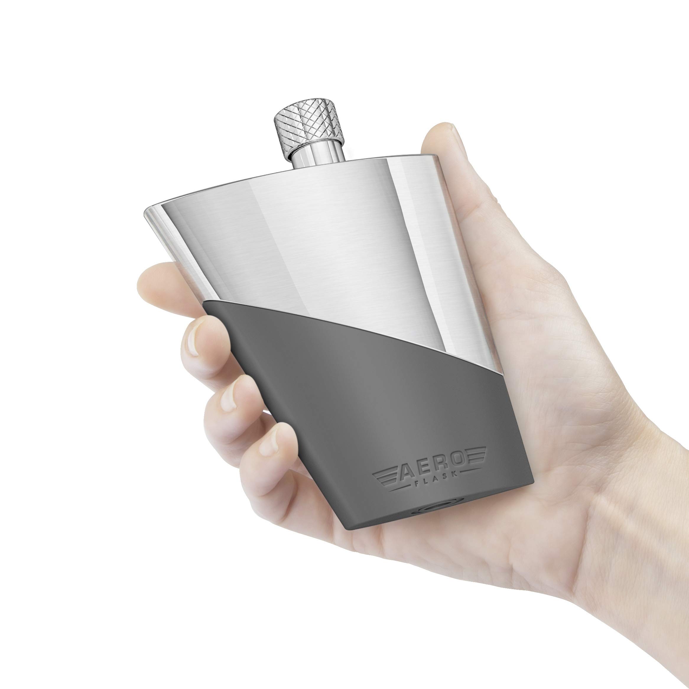 Final Touch AeroFlask Stainless Steel TSA Approved 3.4 Ounce Liquor Flask