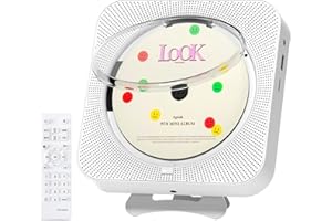 SKYANS CD Player Portable | CD Player for Home, Office with HiFi Speakers Bluetooth | LED Screen FM Radio, USB/TF/AUX Support,Audiophiles