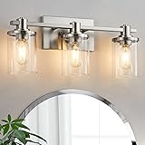 DADUL 3-Light Bathroom Vanity Light, Brushed Nickel