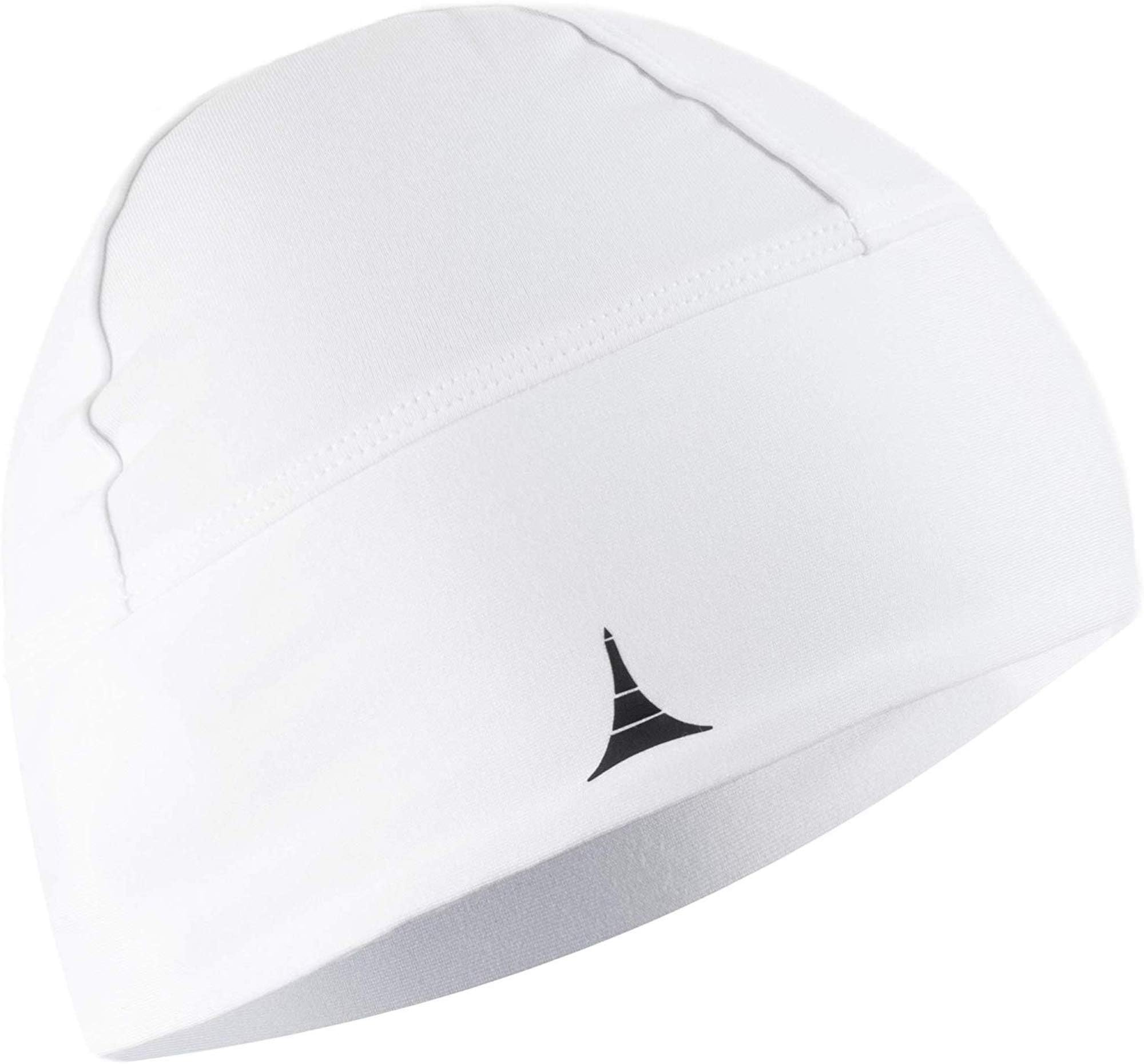 French Fitness Revolution Skull Cap Helmet Liner Running Beanie - Ultimate Thermal Retention and Performance Moisture Wicking. Fits Under Helmets White
