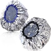 2 Pcs Aluminum Foil Conditioning Cap Reusable for Hot Oil Treatment Hair | Thickened Shower Caps, Hot Oil Treatment, Reusable Hair Processing Caps, Home and Salon Use