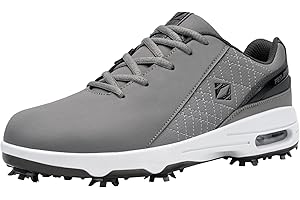 Fenlern Men's Golf Shoes Spiked Waterproof Comfortable Air Cushion F006