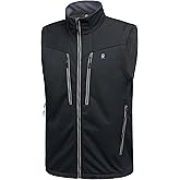 Little Donkey Andy Men's Lightweight Fleece Lined Outdoor Vests Windproof Sleeveless Jackets for Hiking Travel Golf