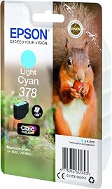 Epson 378 Light Cyan Squirrel Claria Photo HD Ink Cartridge XP-15000 XP-8500 view 3