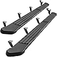 6.5” Running Boards Compatible with 2022-2025 Toyota Tundra Crewmax Cab（4 Full Size Door Black Flat Oval Running Boards 2 Pei