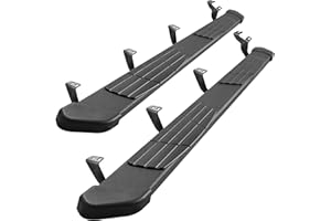 6.5” Running Boards Compatible with 2022-2025 Toyota Tundra Crewmax Cab（4 Full Size Door Black Flat Oval Running Boards 2 Pei