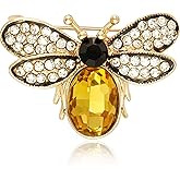 Gleamart Rhinestone Bee Brooch Vintage Fly Insect Corsage Crystal Moth Brooch Pin