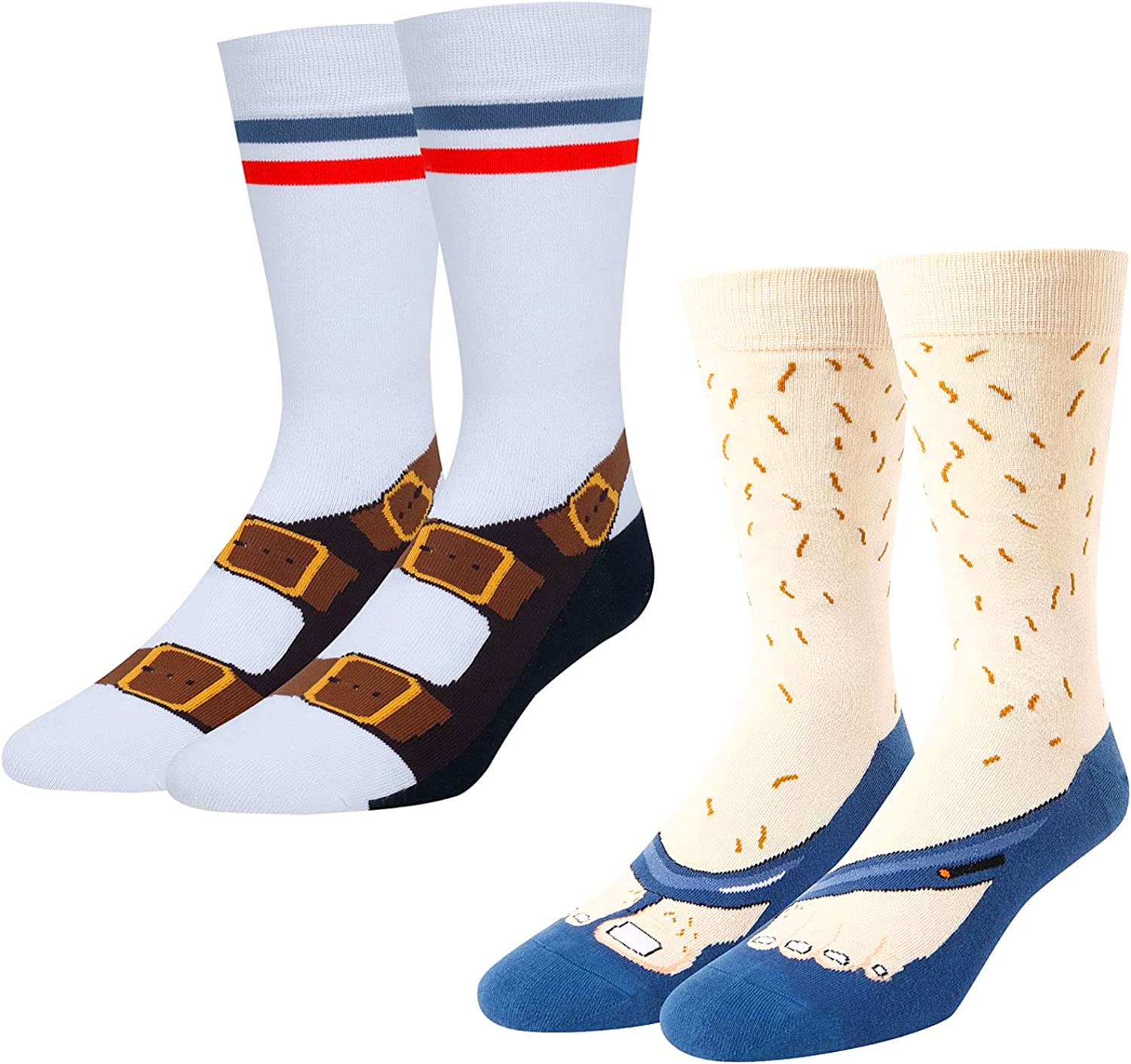 Photo 1 of MED HAPPYPOP Socks That Look Like Shoes - Sandal Silly Crazy Novelty Socks, Gag Gifts For Him Men