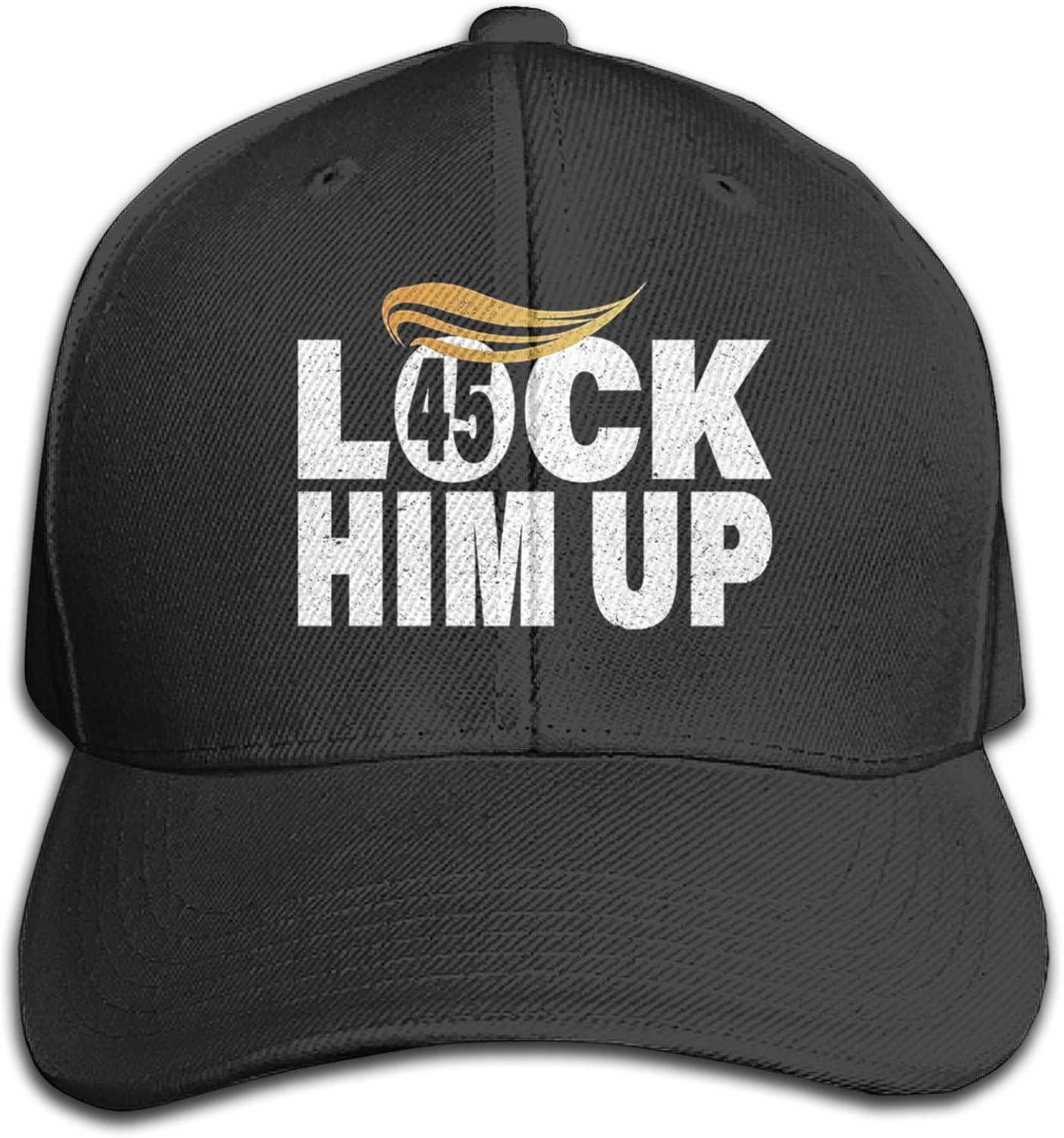 Lock Him UpAnti Trump 2020 Baseball Cap Solid Color Cap Unisex Black