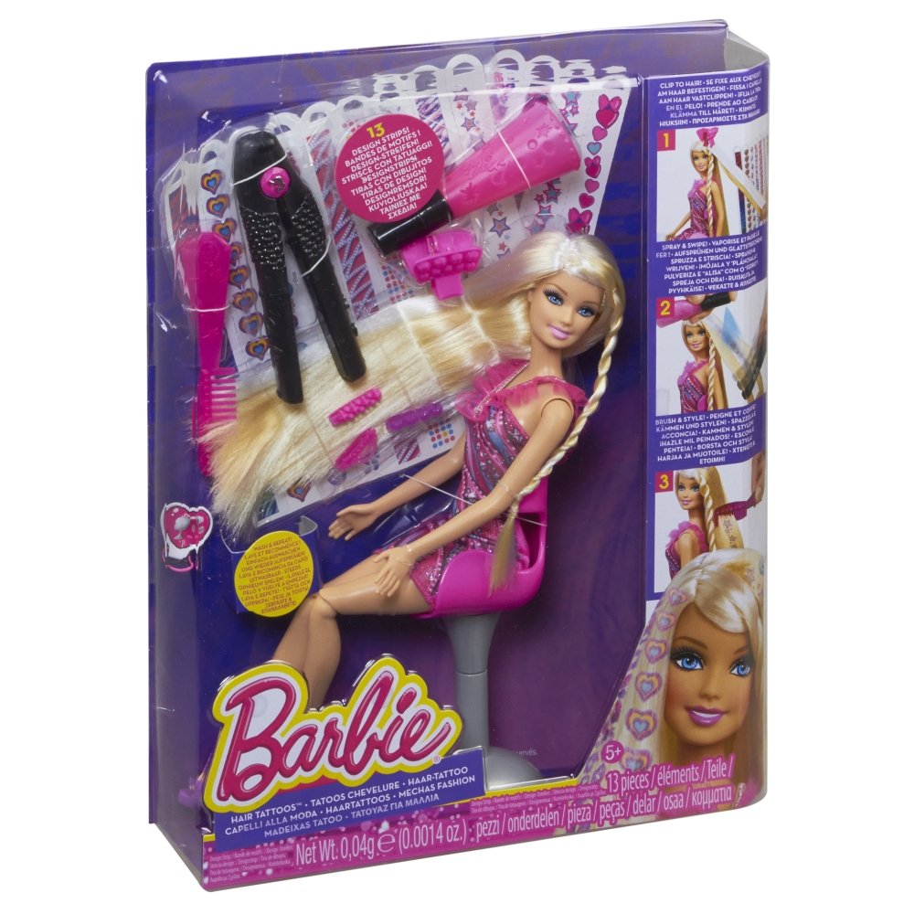 Buy Barbie Hair Tattoostm Doll Pink Online At Low Prices In