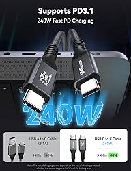 80Gbps USB 4 V2 Cable for Short Thunderbolt 4 Cable