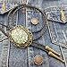 SELOVO Mens Bolo Tie Genuine Leather Green Big Stone Copper Tone
