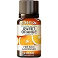 Kukka Sweet Orange Essential Oil for Skin, Diffuser & Aromatherapy - 0.34 Fl Oz - 100% Pure Natural, Fresh Scent, for Candle & Soap Making Scent DIY