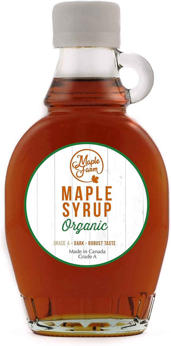 MapleFarm Pur Sirop d'érable BIO Catégorie A, Foncé goût robuste