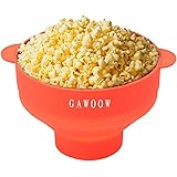 GAWOOW ポップコーン ポップコーンマシーン ポップコーンメーカー 電子レンジ でポップコーン 家庭用 折り畳み シリコン製