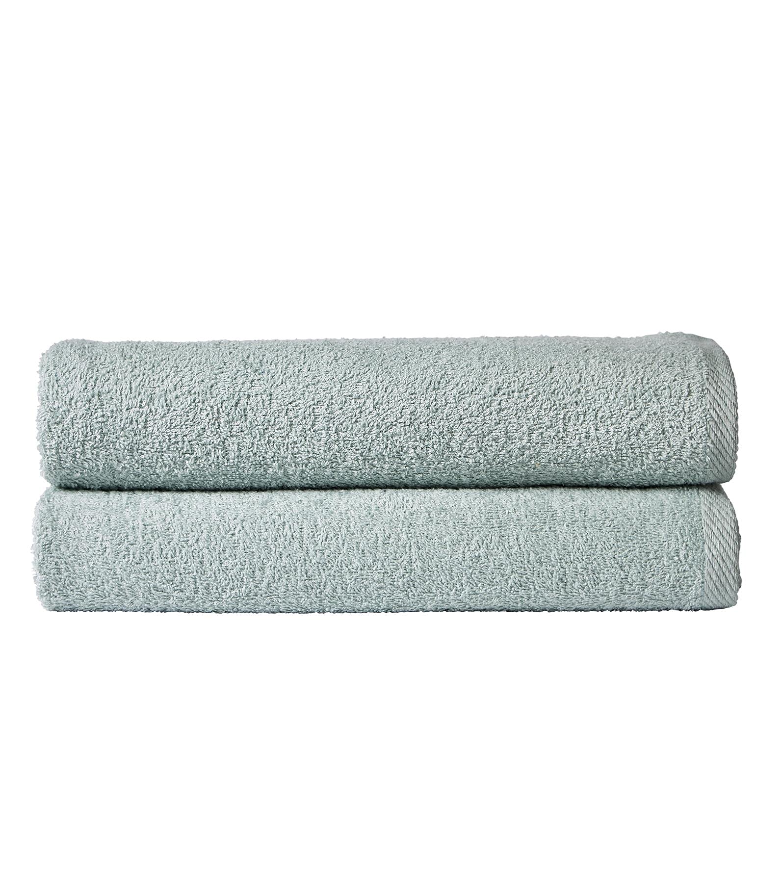 Olivia Rocco Pack Of 2 Bath Sheets Everyday 100% Cotton Multi Purpose Travel Gym Holiday Towels, Duck egg