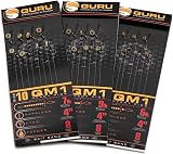 Korda Guru QM1 4" Bait Bands Hair Rig Barbless Size 14 7lb 10 Pack