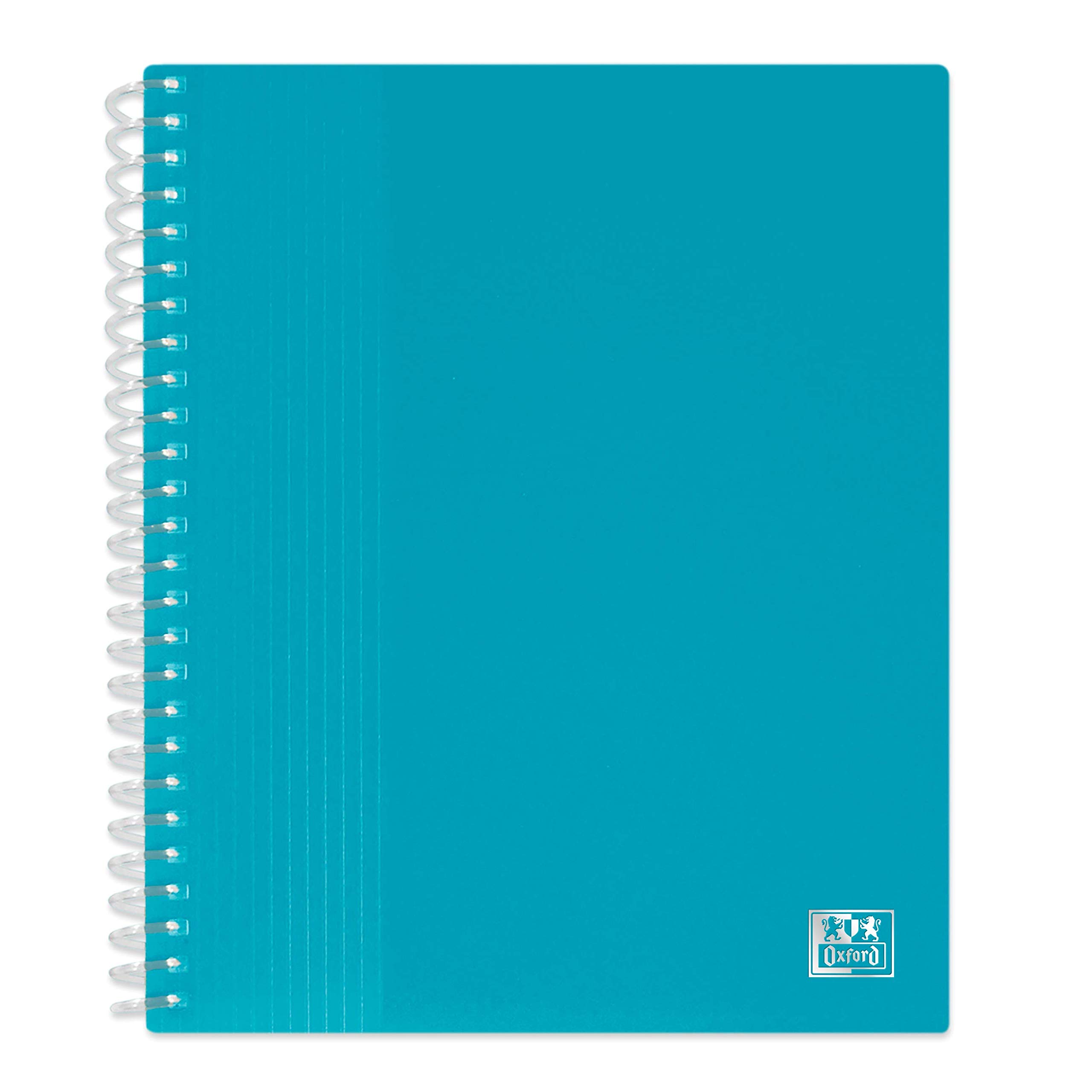 Oxford Spiral-Bound Document Protector School Life A5 80 Sheets / 40 Pockets Polypropylene Cover Toned Colours