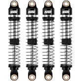 INJORA 59MM Long Threaded Oil Damper Shock Absorber for TRX4M, Black