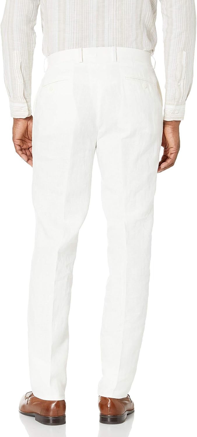 Calvin Klein Men's White Slim Fit Linen Suit, 42R at  Men’s Clothing store