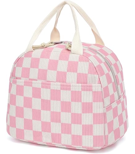 Corduroy Mini Backpack Purse Women Checkered Travel Daypack 9\
